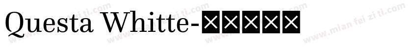 Questa Whitte字体转换